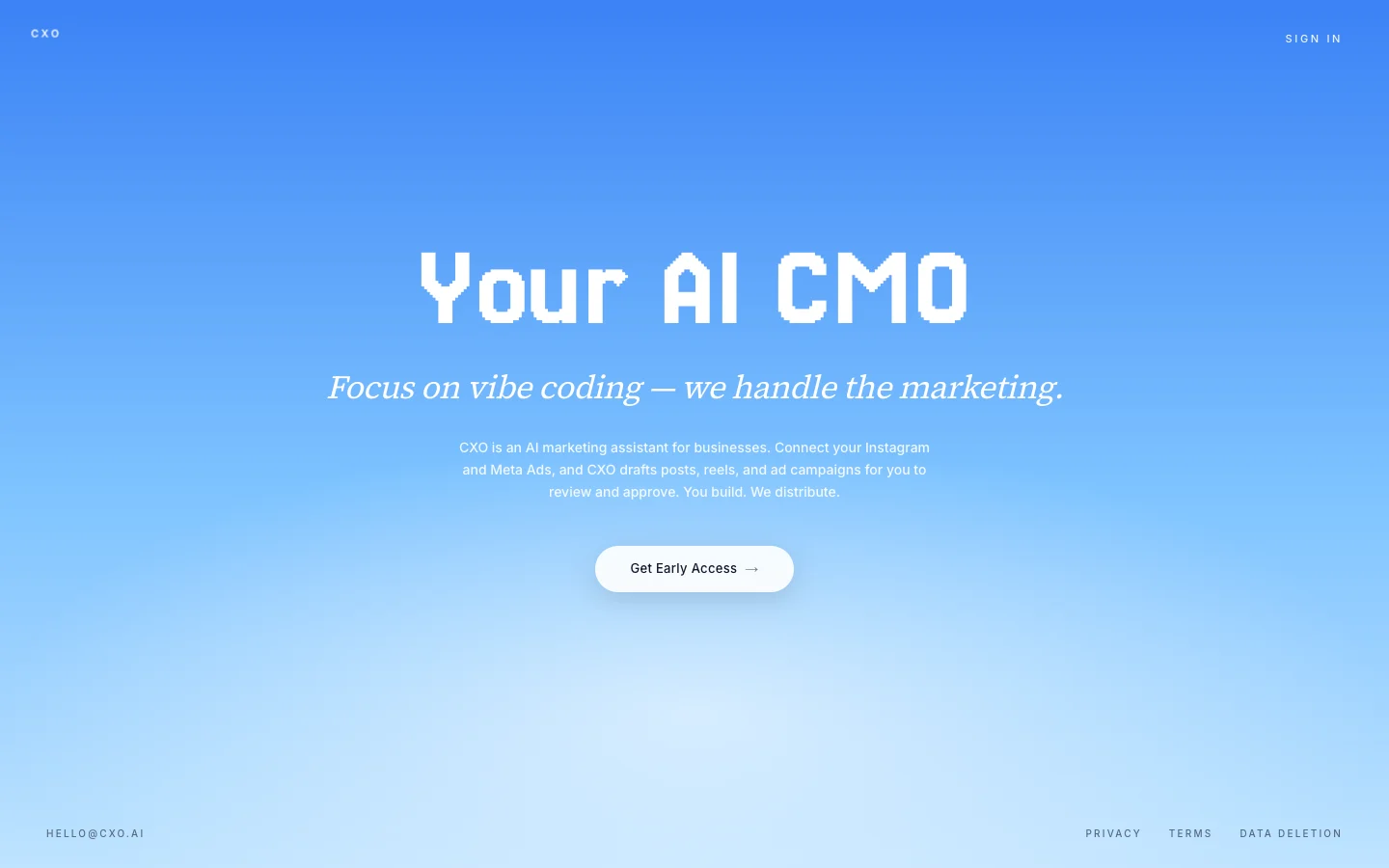 CXO.ai 홈페이지